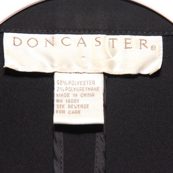 Doncaster Snap Buckle Front Black Blazer Size 6 - Picture 7 of 11
